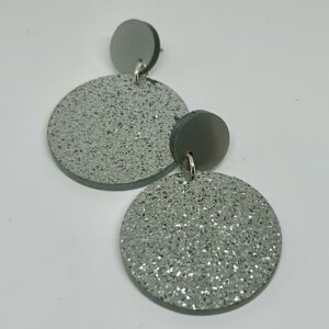 orecchini Palla : glitter oro argento