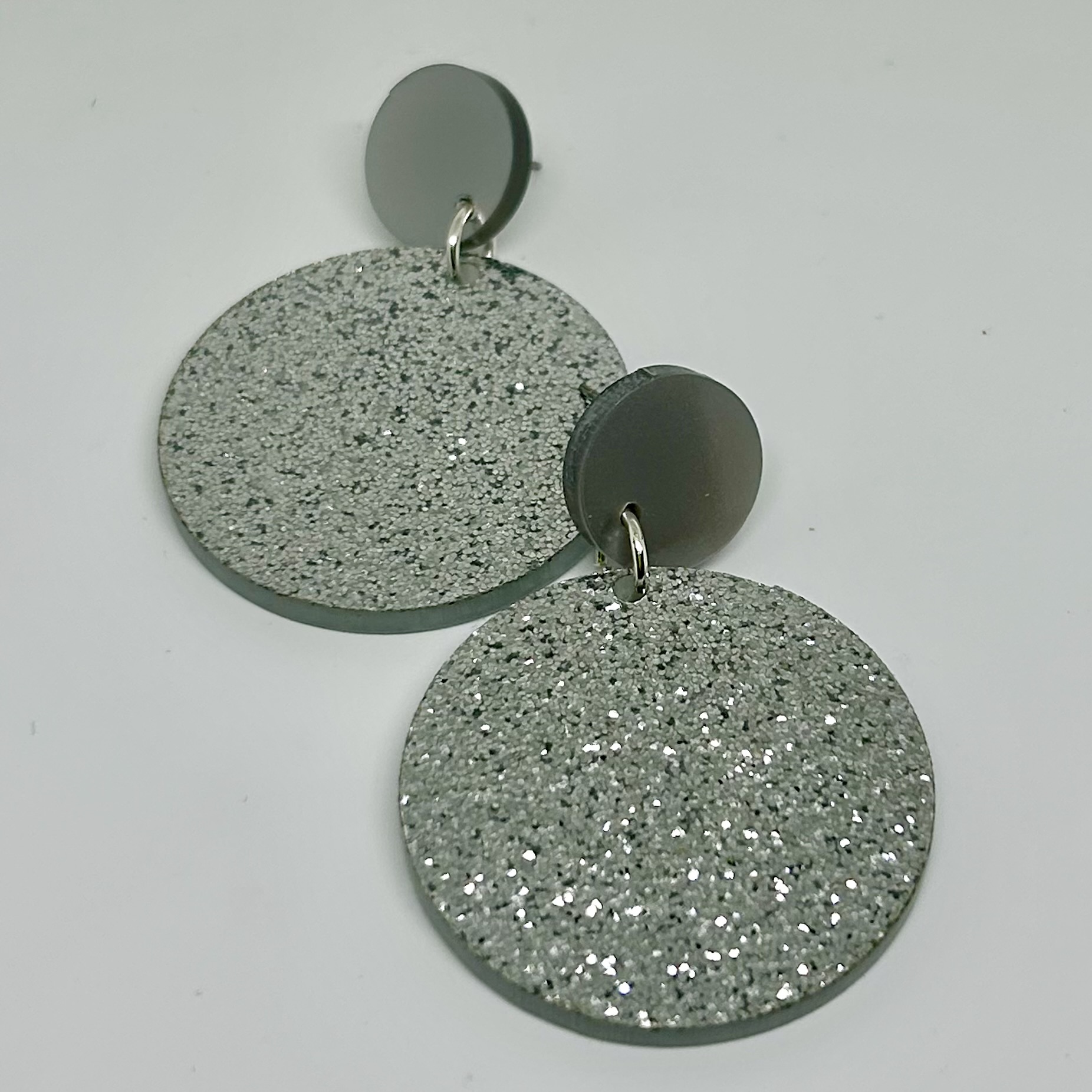 orecchini Palla : glitter oro argento