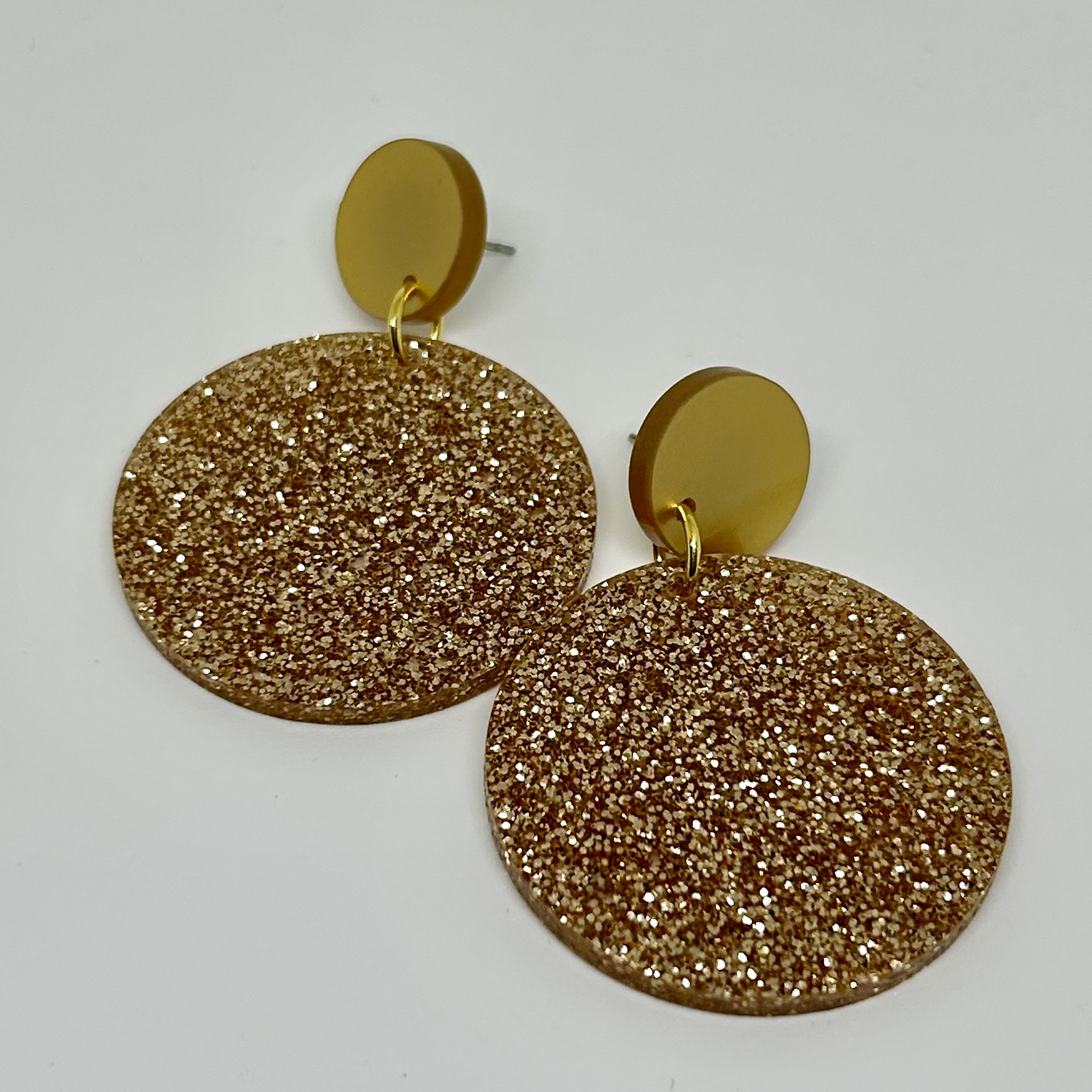 orecchini Palla : glitter oro