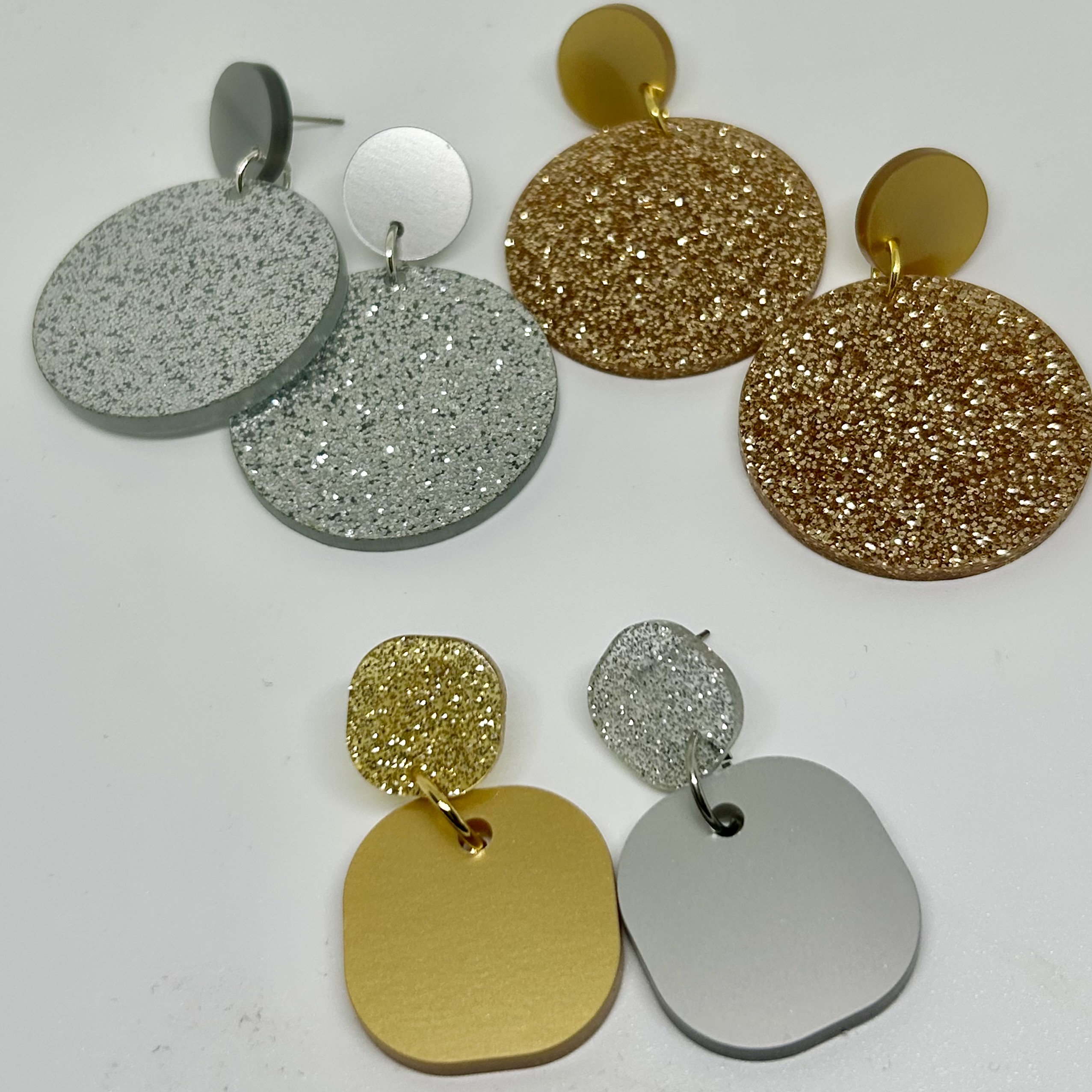 orecchini Palla : glitter oro - immagine 5