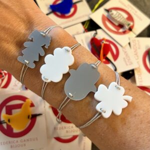 braccialetto MANO DI FATIMA: argento - filo argento