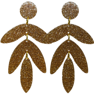 orecchini FELCE : glitter bronzo