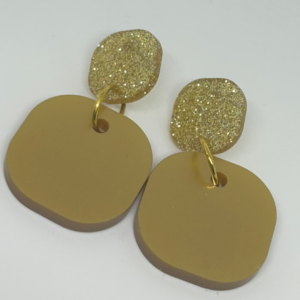 orecchini Quadratini : glitter oro