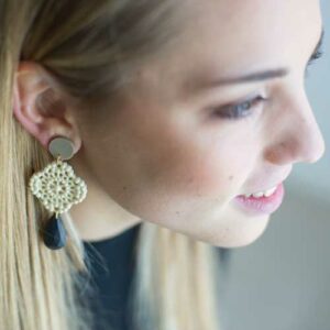 Alternative view of orecchini PIZZO: cioccolato azzurro baby boy light - bouganville