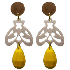 orecchini APINA : cioccolato - mocha mousse - giallo curry light