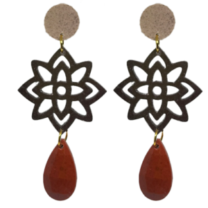 orecchini EDELWEISS: mocha mousse - caffè intenso - mattone