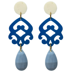 orecchini MEDUSA: grigio elefante light - blu cina light - azzurro baby boy