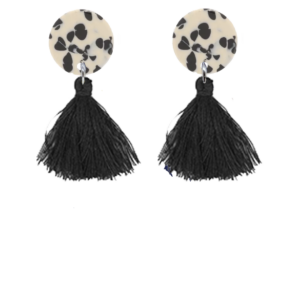 orecchini NAPPINA: dalmata bianco e nero + nero