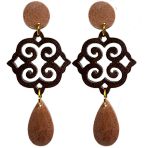 orecchini ROSONE: terroso ambra - caffè intenso - terroso ambra