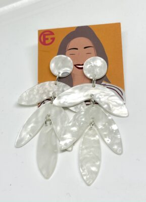 orecchini FELCE : madreperla bianco