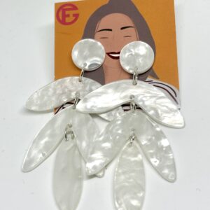 orecchini FELCE : madreperla bianco