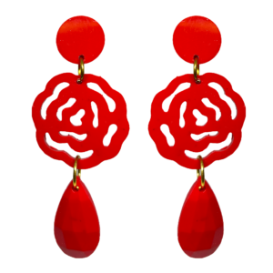 orecchini ROSE: rosso
