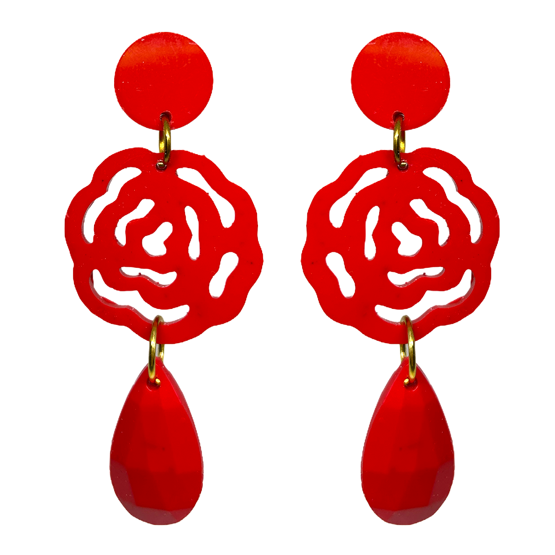 orecchini ROSE: rosso