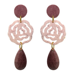 orecchini ROSE: vinaccia - rosa antico light - vinaccia