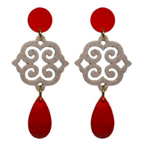 orecchini ROSONE: rosso - biscotto light - rosso